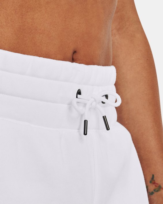 Women's UA Playback Fleece Shorts, White, pdpMainDesktop image number 0